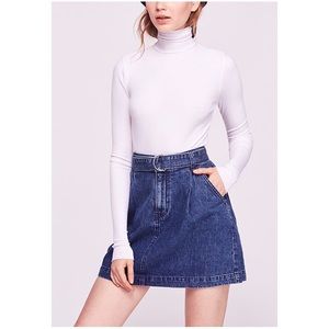 We the Free Skirt Jade Mini A-line Denim Jean Skirt (missing belt) Size 24